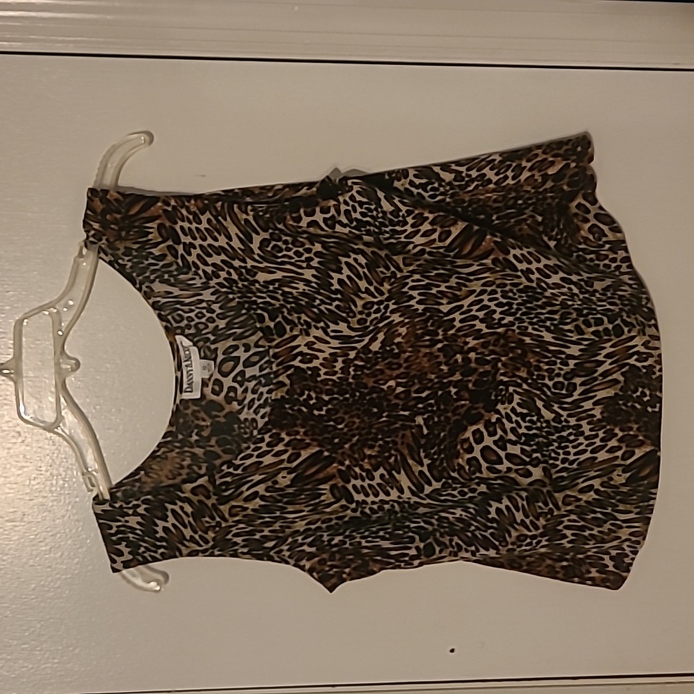 Animal print women's blouse size 12